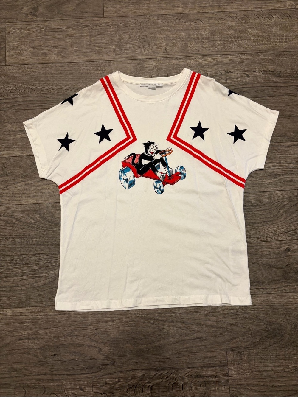 Stella McCartney White felix the cat tee